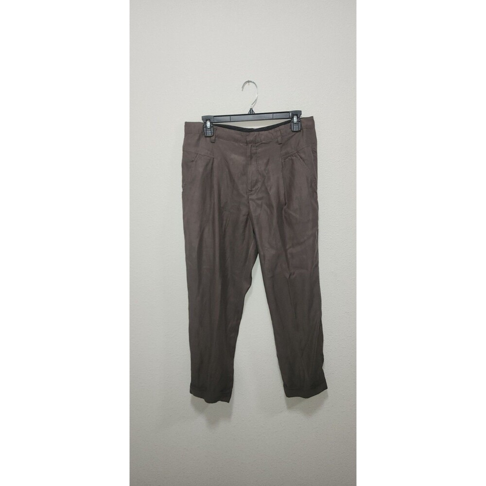 Vince Brown Bemberg And  Cotton Silky Feel Dressy Ankle Pants  Work Size  10